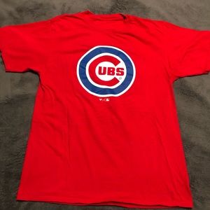 Fanatics Chicago Cubs Official Logo T-Shirt - Red